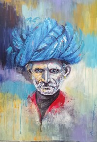 Hussain Chandio, 36 x 24 Inch, Acrylic on Canvas, Figurative Painting-AC-HC-192
